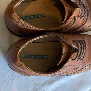 Florsheim Kids Tan Leather Oxfords